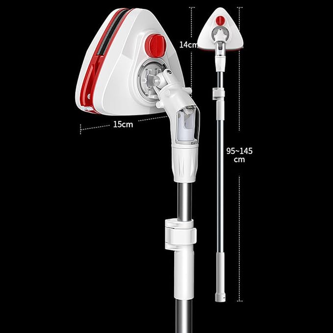 Glass Cleaning Tools, Double-Sided Window Cleaner Glass Wiper Adjustable Magnetic Cleaning Tools with Telescopic Rod,8~35mm