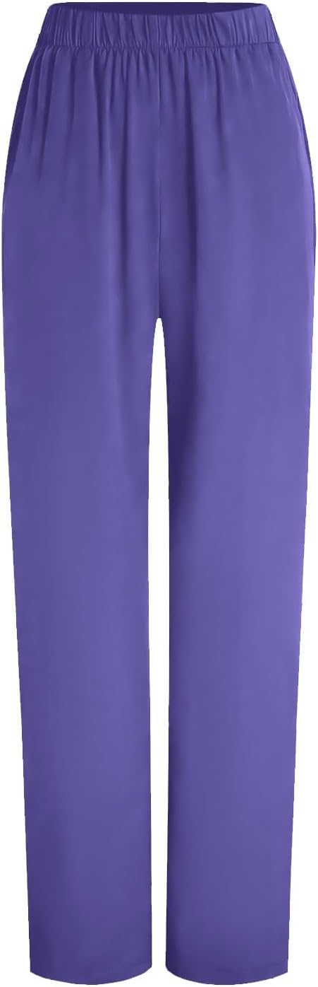 2026 Scrub for Cleaning Jobs Uniform, Multi Pockets Scrubs for Women Sets, V-Neck Top & Straight Leg Pants Scrubs Set