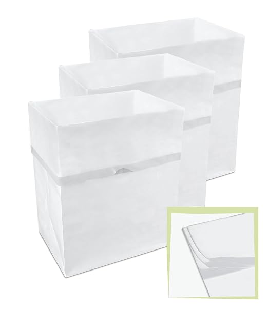 Clean Cubes 13 Gallon Multi-Liner Pop-Up Trash Cans, 3-Pack (White) | 3 Stacked Liners Per Bin, 9 Uses Per Pack, Swap Liners Without Touching Trash, No Assembly, Wire-Reinforced Opening