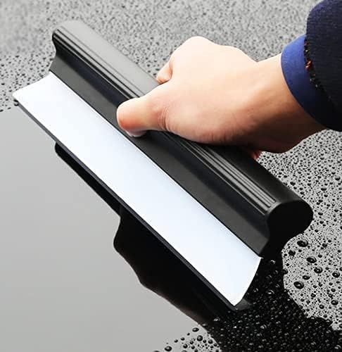 2Pack Water Blade Professional Automotive Wiper Squeegee Silicone Auto Car Dryer, Shower with Super Flexible Squeegee, White