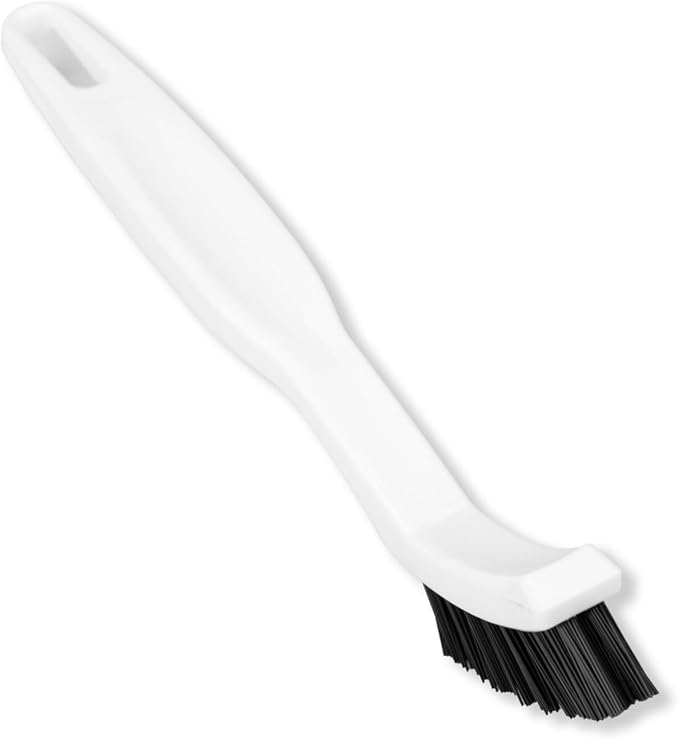 SPARTA Grout Brush with Stiff Nylon Bristles, 8 Inch, White, 24-Pack | Flo-Pac, Stiff Crimped Nylon Bristles, 2.75-Inch Brush Section, Narrow Crevices, BPA Free
