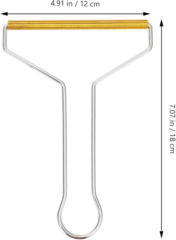 KICHOUSE Metal Lint Remover 2pcs Set Manual Clothes Hairball Cleaner Pet Hair Removal Tool for Laundry Coat and Furniture Cleaning