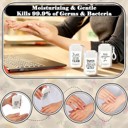 FoldTier 24 Set Housekeeping Week Gifts Bulk Hand Sanitizer Spray | Team Employee Appreciation Gifts for Teacher Coworker Staff Nurse, 1 oz Mini Mist Hand Sanitizer Spray Travel Size with Tag