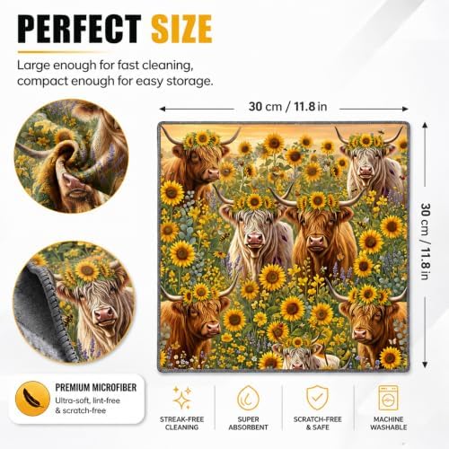 Faith Microfiber Towels for Cars, Scratch-Free Auto Cleaning Cloths | High-Absorbency Microfiber Clean Cloths Lint-Free Scratch-Free for Glass,Paint 11.8 x 11.8 inch,Religion Gift for Women Men