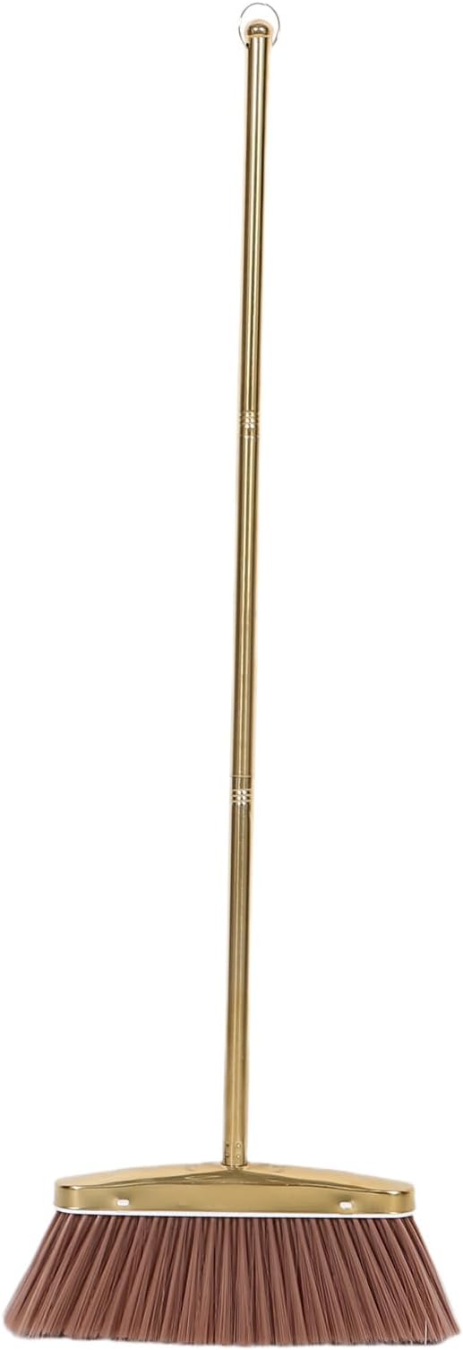 BESPORTBLE Heavy Duty Detachable Stainless Steel Broom with Thickened Handle for Indoor and Outdoor Floor Cleaning, Commercial Restaurant Sweeper for Kitchen, Patio, and Yard Use