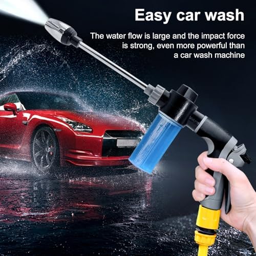 Aquoxis Pressure Washer, 15X More Powerful Extreme Water Pressure Tool with Steel Power, Qinux Aquoxis Sprayer for Waterpipe, High Pressures Water Jet with Foam Pot, Generic Aquaxis Aqui Green C