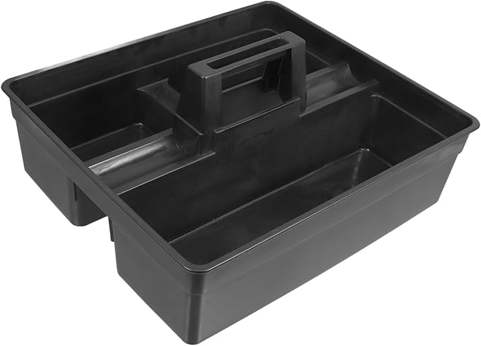 Ciieeo Plastic Cleaning Caddy with Handle Versatile Storage Organizer for Housekeeping Supplies Portable Tool Tray for Cleaning Products for Hotels and Home Use