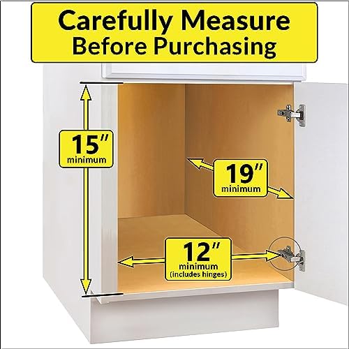 LYNK PROFESSIONAL® Pull Out Under Sink Kitchen Cabinet Organizer - 11.5 in. x 18 inch deep Drawer - Sliding Shelf Organizer for Cabinets and Undersink Storage Shelves - Lifetime Ltd. Warranty – Chrome