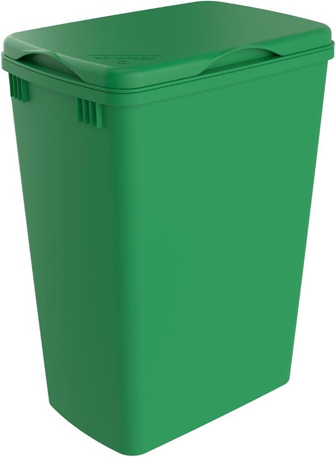 Rev-A-Shelf 32 Qt Under Sink Garbage Can Lid for Base Kitchen and Bathroom Cabinet, Replacement Plastic Trash Bin Lid Only, Green, RV-32-LID-G-1-40