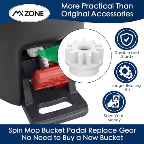 Pedal Bearing Replacement for O-Cedar Spin Mop Bucket, One-Way Gear, 2-Pack | Mop bucket repair kit fits EasyWring 1-Tank & RinseClean 2-Tank; nylon/stainless, 1 x 0.67 in, 0.35-in bore. Verify size.