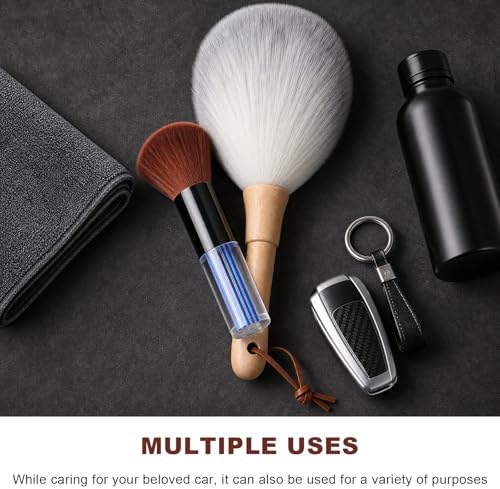 2 PCS Car Interior Dusting Brush, Soft Bristles Auto Dashboard Duster Interior Cleaning Brush, Scratch-Free Microfiber Sweep Detailing Brushes for Car Air Vent Dash Seat
