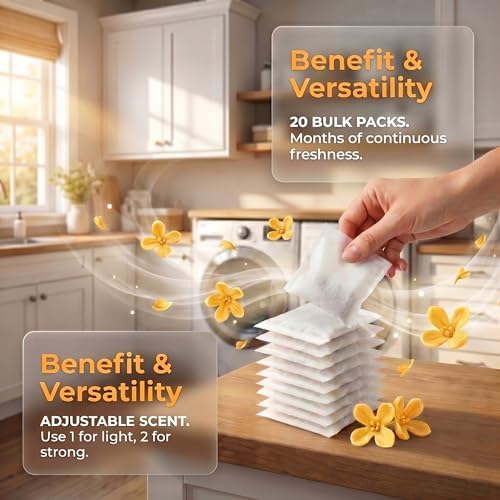 20 Packs Osmanthus Scented Diaper Pail Deodorizer Refills, Natural Corn Cob Odor Absorber for Munchkin Step & Pail, Odor Eliminator, Warm Floral Nursery Freshener