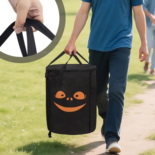 Grin of Terror Camping Garbage Can Collapsible Portable Party Trash Cans for Parties, Yard Waste, or Laundry - Camping Accessories