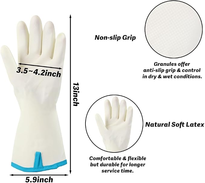 Rubber Cleaning Reusable Gloves, Practical House Warming Gifts | Dishwasher Reusable Gloves, Dishwashing Kitchen Household Essentials, Housewarming Xmas Cleaning Gifts for Cleaner Friends
