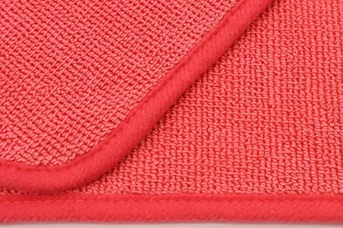 Autofiber Korean Twist Microfiber Detailing & Glass Towels - Pack of 3, Red (16 inch x 16 inch 600 GSM)