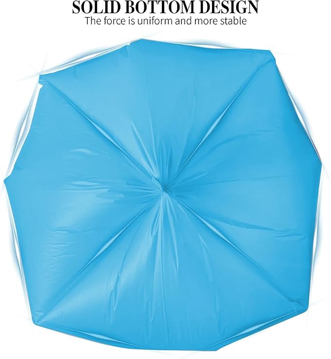 5 Rolls Small Trash Bags - 200 Counts 4 Gallon Small Garbage Bags (Blue) | Durable for home office kitchen Bathroom Bedroom Trash Can liners