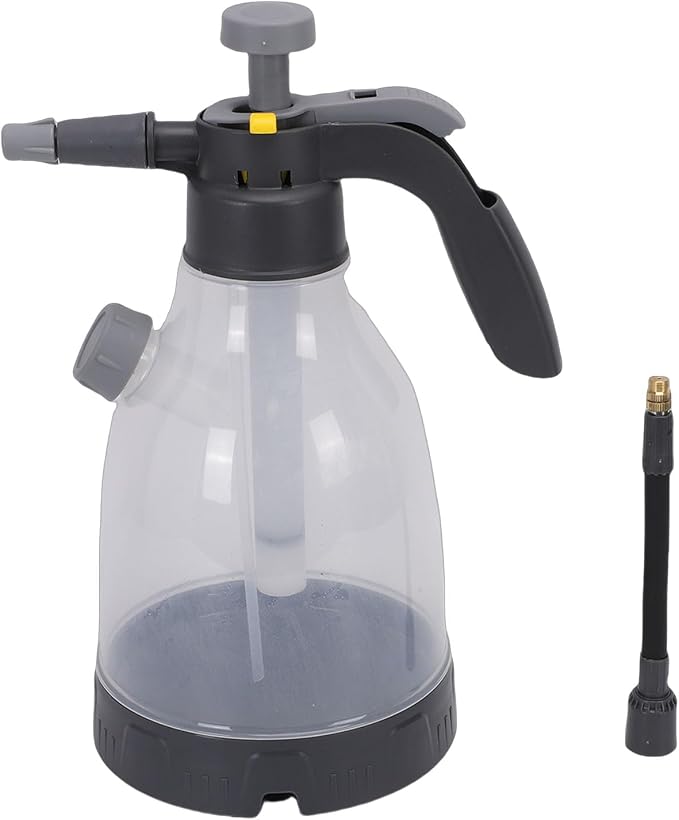 Focket Garden Spray Bottle, 3L 0.8 Gallon Hand Pressurized Sprayer with Side Liquid Filling Port and Reinforced Pressure Rod, Pump Spray Bottle 360 Rotating Adjustable Nozzle Wind Proof