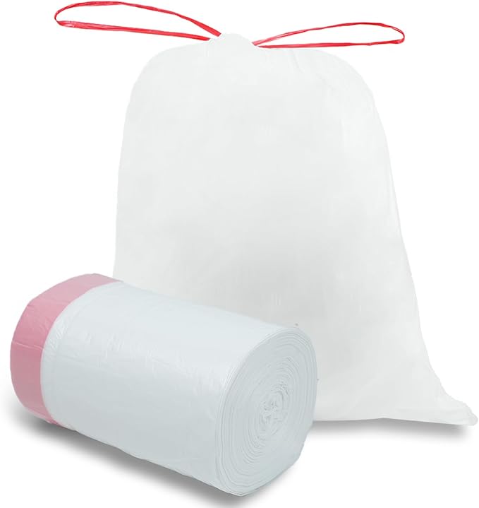 O2frepak 8gal Drawstring Tall Trash Bags 100ct 50x60cm Scented Heavy Duty | Kitchen Tall Reinforced Leakproof Garbage Bags