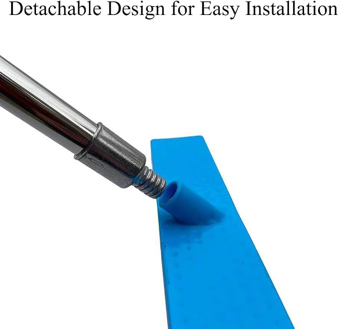 Stainless Steel Deck Brushe Heavy Duty Bristle Broom Floor Scrubber for Cleaning Moss, Garage, Patio, Garden, Outdoor(L)