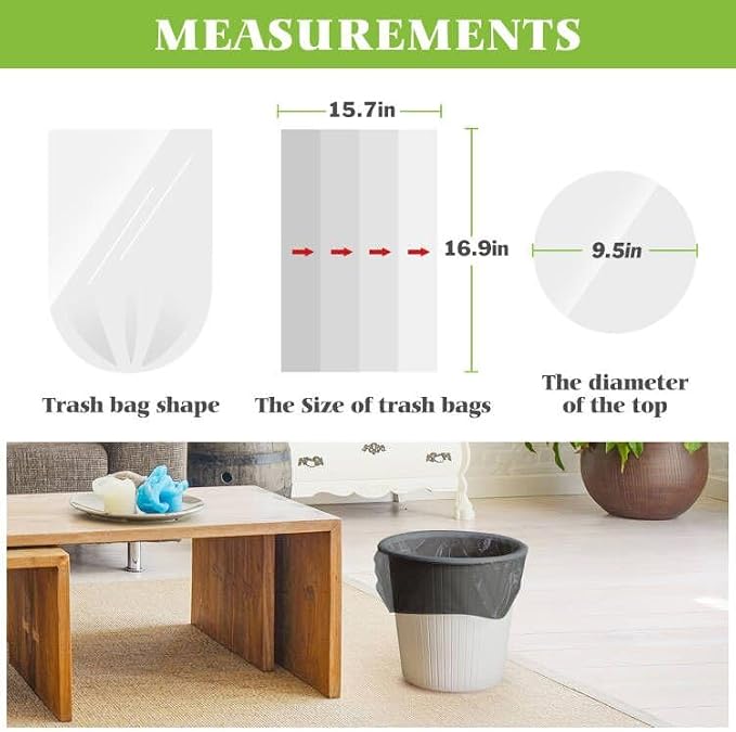 Teivio Small Trash Bags 1.2 Gallon 160 Counts Garbage Bags, Bathroom Trash Can Bin Liners, Small Plastic Bags for home office kitchen, fit 5-6 Liter, 0.8-1.6 and 1-1.5 Gal, Black | Fit 4-5 Liters,1,1.3,1.5Gal,Tiny Plastic Waste Basket Bins Desktop Can ...