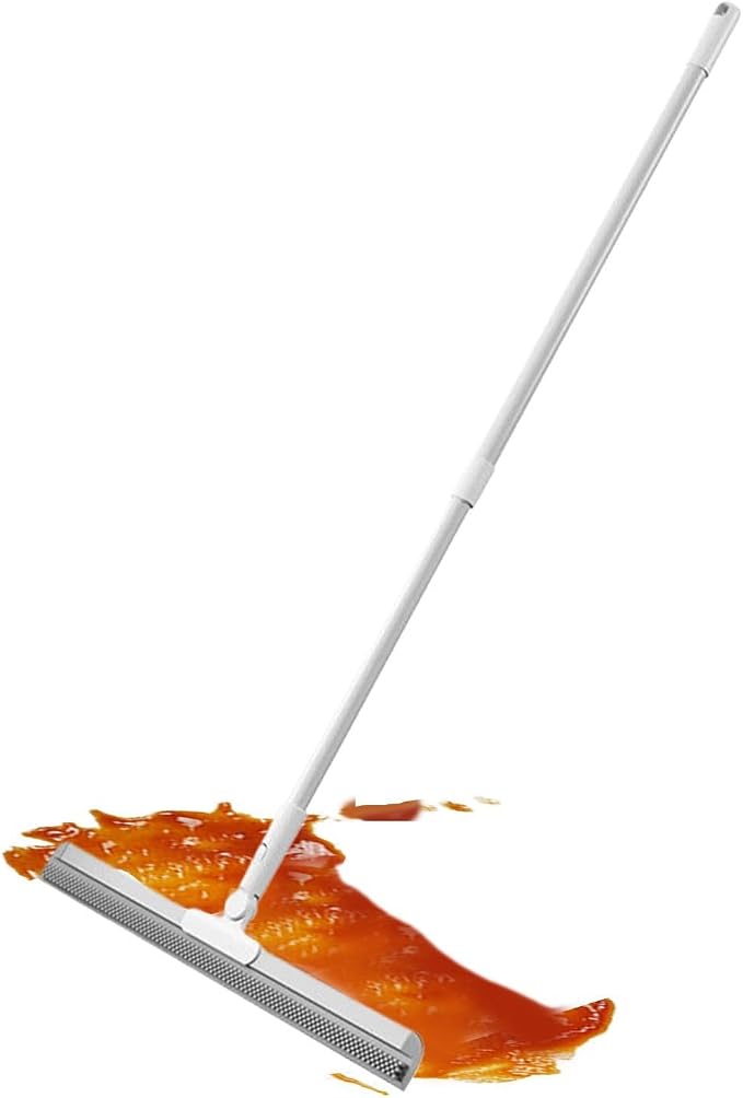Squeegee Broom Long Handle Heavy Duty Cleaning Mop | Floor Cleaning Water Removal Squeegee for Home Car Garage Driveway Deck Patio Bathroom Kitchen Shower