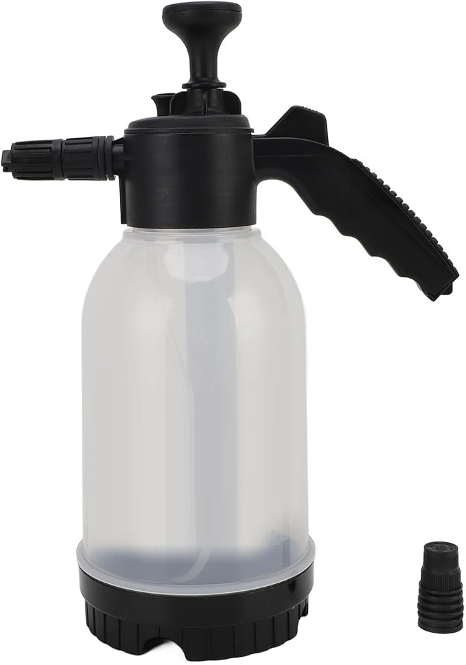 SUNGOOYUE Hand Pump Foam Sprayer 2000ml Pressurized Soap Sprayer with ABS PC Bottle 3 Bar Foam Output Adjustable Nozzle for Car Washing Garden Plant Watering Bathroom Cleaning