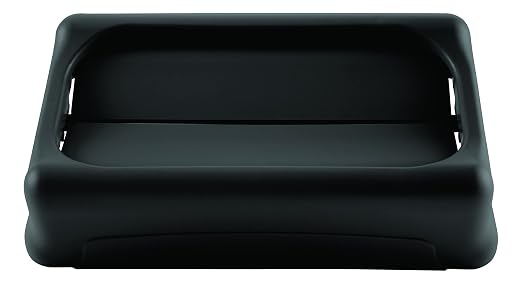 Rubbermaid Commercial Products Slim Jim Trash Can Swing Lid, Black, Plastic, Compatible with 16/23 Gallon Slim Jim Containers/Garbage Can, For Kitchens/Classrooms/Offices/Back of House