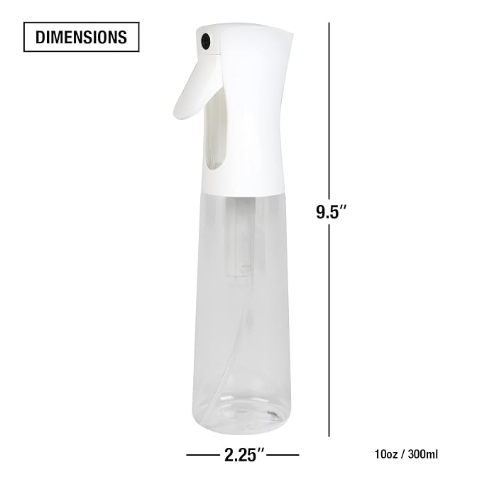 STUDIO LIMITED Hair Spray Bottle 10 oz, Continous Water Mister Spray Bottle, Refillable Fine Mist for Hair Styling, Gardening, Cleaning (Skull)