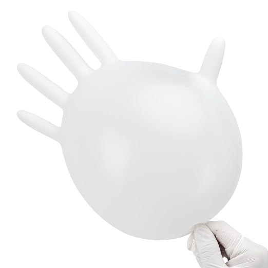 SwiftGrip Disposable Nitrile Exam Gloves, 3-mil, X-Small, Box of 100, White Nitrile Gloves Disposable Latex Free for Medical, Cleaning, Cooking & Esthetician, Food-Safe, Powder-Free, Non-Sterile