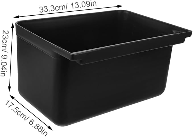 NOLITOY Large Capacity Janitorial Cart Bin for Hospitals and Restaurants Sturdy Plastic Housekeeping Cart Utility Bin Easy Cleaning and Maintenance Portable Black Replacement Bucket