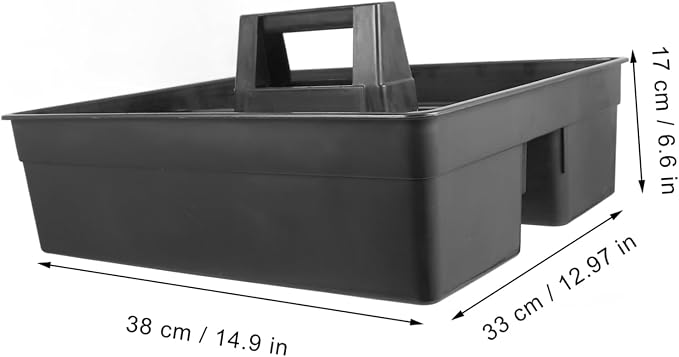 Veemoon Plastic Cleaning Caddy with Handle for Housekeeping Supplies Versatile Storage Basket for Cleaning Products Portable Organizer for Hotel Room Home Use