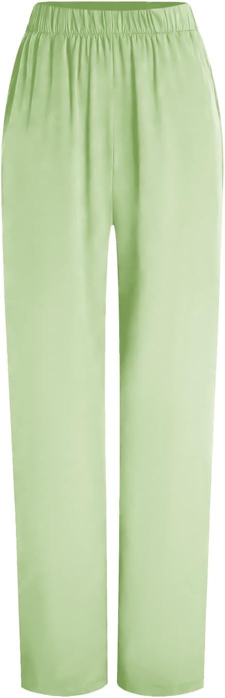 2026 Housekeeping Uniform Cleaning Uniforms - Button V Neck Top & Pants with Multi Pockets - Scrubs for Women