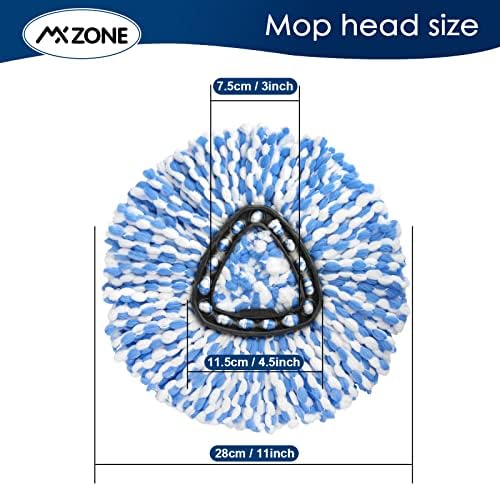 Spin Mop Replacement Heads for O-Cedar RinseClean 2-Tank, Microfiber 2-Pack | Not for 1-Tank; washable, reusable mop head refills for wet/dry use on tile, wood, windows & car interiors; easy snap-on fit.