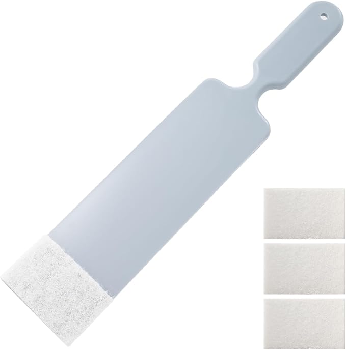 NEWISHTOOL Long Reach Window Tint Squeegee, Mini Paddle Scrubber for Tint | Window Tint Film Installing, Vehicle Windshield/Rear Window Glass Cleaning, 1PC Bulldozer Tint Squeegee Tool, 3PCS Scrub Pads