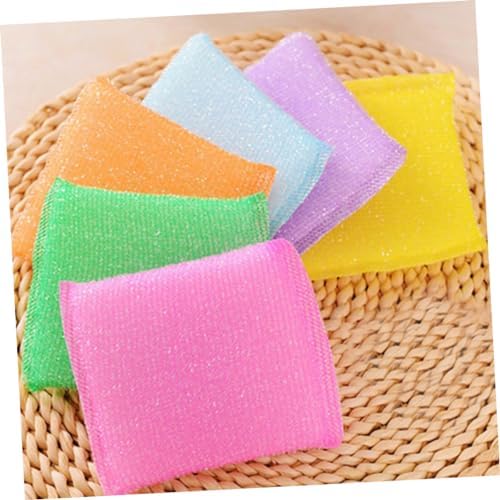 20pcs Kitchen Dish Scrubbers Non Scratch Scrub Sponge Pads for Dishes and Hard Surfaces Soft Nylon Sponge Cleaning Pads for Household Kitchen Use Random Color