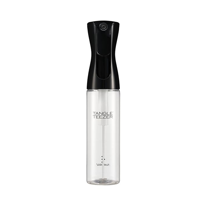 TANGLE TEEZER Fine Mist Spray Bottle, Refillable, 10.1 oz, Black | Reusable, refillable fine-mist continuous spray bottle; evenly distributes water or product to refresh, detangle & style hair