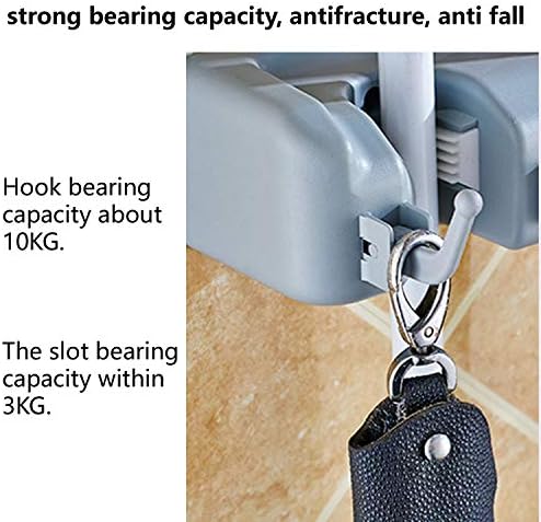 Mop and Broom Holder, Multipurpose Wall Mounted Heavy Duty Tool Organizer Storage Hooks,Ideal Broom Hanger for Kitchen Garden and Garage laundry room,5 Position with 6 Hooks
