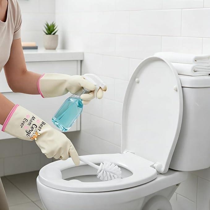 Rubber Cleaning Reusable Gloves, Practical House Warming Gifts | Dishwasher Reusable Gloves, Dishwashing Kitchen Household Essentials, Housewarming Xmas Cleaning Gifts for Cleaner Friends