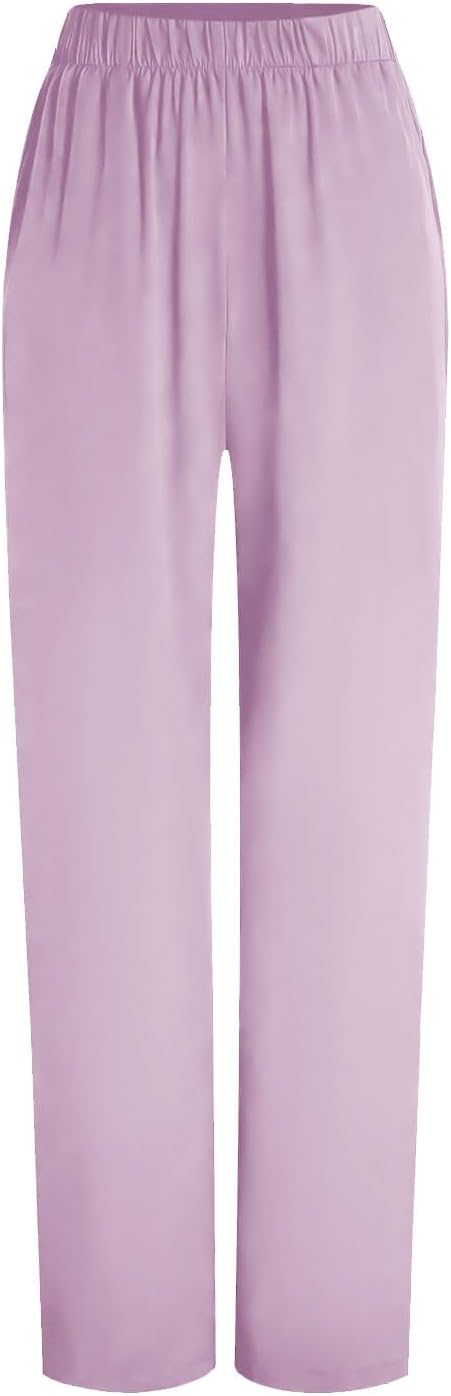 2026 Scrub for Cleaning Jobs Uniform, Multi Pockets Scrubs for Women Sets, V-Neck Top & Straight Leg Pants Scrubs Set