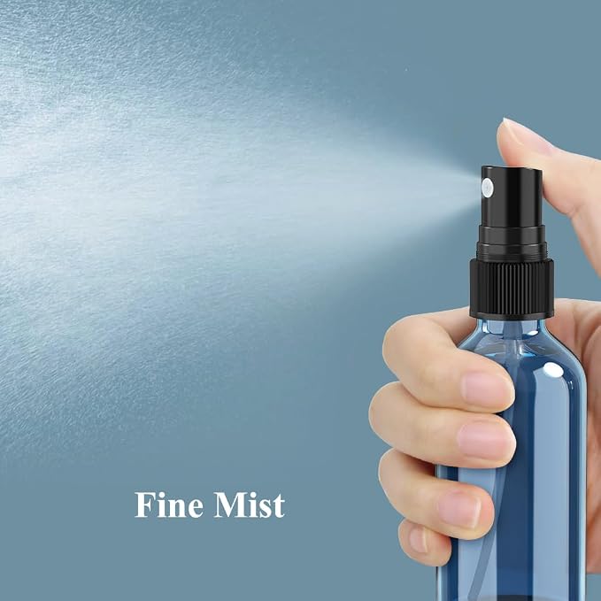 Spray Bottle, 2 oz Fine Mist Glass Spray Bottles, Little Refillable Liquid Containers for Watering Flowers Cleaning (16 Pack Indigo Blue)