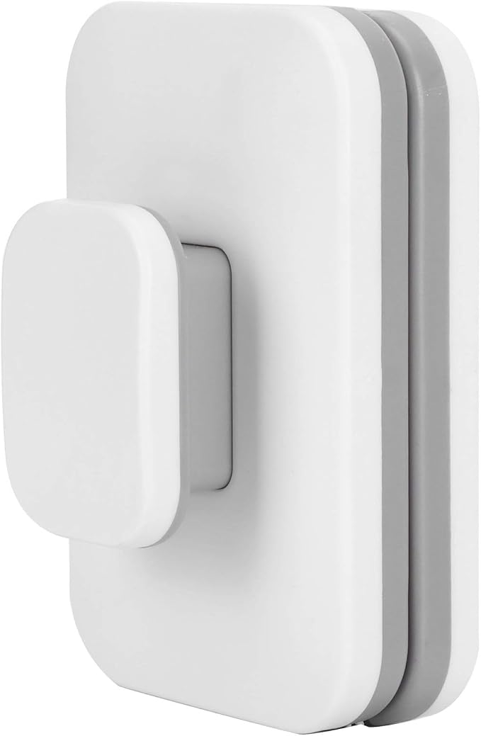 Magnetic Window Cleaner, Adjustable Double Side Glass Cleaning Tool with Anti Pinch Design Safety Rope Ergonomic Handle for Home Shower Glass ABS 15 x 10 cm 2 Piece
