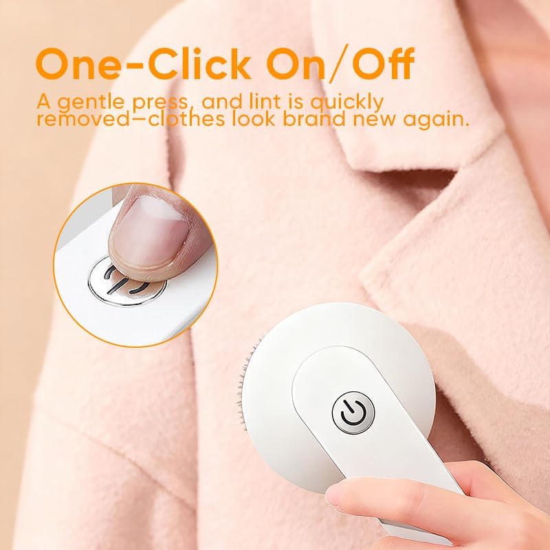 Saker Lint Remover 2026 Plus| Electric Fabric Shaver for Clothing | Type-C Fast Rechargeable Lint Remover Sweater Shaver for Pilling Clothes,Fuzz Fabric,Blankets,Home Decor (White)