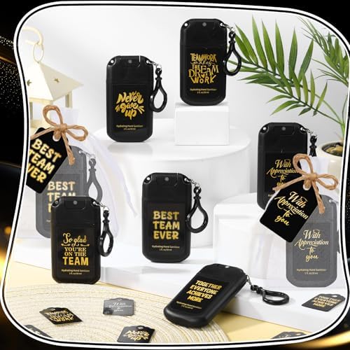 FoldTier 24 Set Housekeeping Week Gifts Bulk Hand Sanitizer Spray | Team Employee Appreciation Gifts for Teacher Coworker Staff Nurse, 1 oz Mini Mist Hand Sanitizer Spray Travel Size with Tag