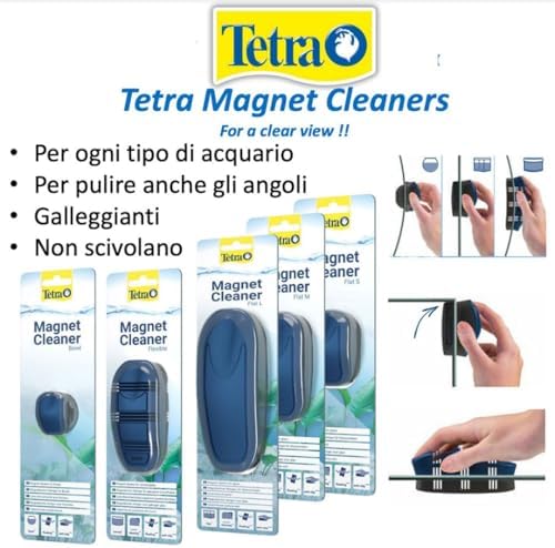 Tetra Magnet Cleaner Flat M - Magnetic Window Cleaner for Aquarium, Disc Magnet for Quick and Easy Cleaning of Aquariums with Glass Thickness up to 6 mm