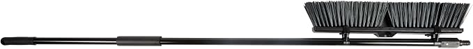 Restaurantware-Clean Tek Professional 17.13 Inch Push Broom, 1 Heavy-Duty Broom With 59â€ Handle - Heavy Bristles, 2 Handle Attachment, Wooden, Commercial Use, For Deck, Garage, Yard, Patio