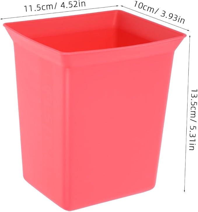 Veemoon Plastic Storage Caddy Organizer Portable Cleaning Bin with Ample Capacity for Tools Supplies for Hotels Bathrooms Red Utility Basket for Housekeeping