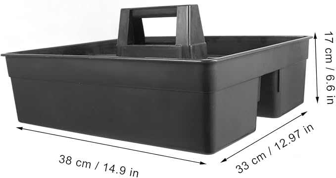 Ciieeo Plastic Cleaning Caddy with Handle Versatile Storage Organizer for Housekeeping Supplies Portable Tool Tray for Cleaning Products for Hotels and Home Use