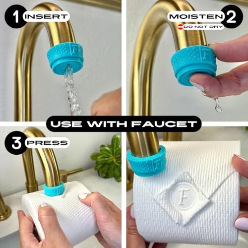 Toilet Paper Stamp Alphabet (Letter F) - Add a Unique Personal Touch to Your Bathroom Decor! Enhance Home Decor. Ideal for Housekeeping, Hotels, Rentals, Home Staging Decor