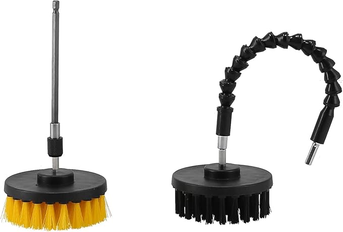 19PCS Drill Brush Kit, Power Scrubber Cleaning Set with Scouring Pads and Polishing Sponges for Electric Drill, Heavy-Duty Cleaning Tools for Car, Bathroom, Kitchen