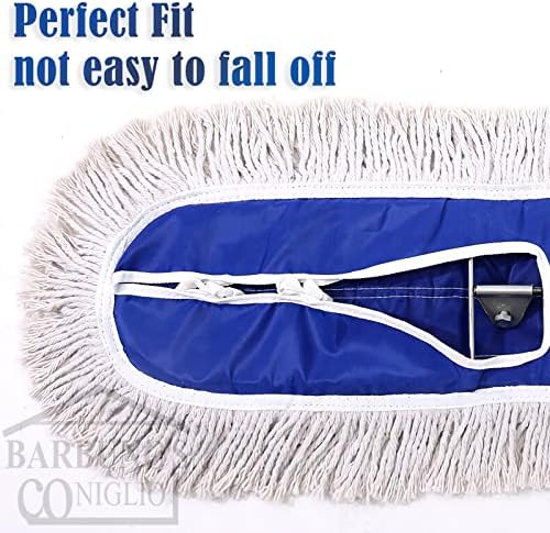 24" Industrial-Grade Cotton Dust Mop Head Refills – Easy Sweep for Home, Gym, Commercial Spaces – Heavy-Duty for Janitorial &Sweeper Replacement Housekeeping & Floor Sweeping (1)